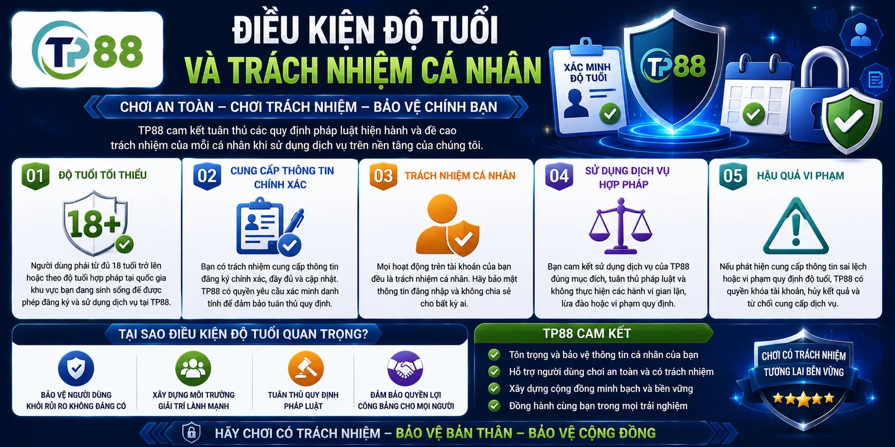 Điều kiện độ tuổi và trách nhiệm cá nhân